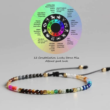 12 Constellations Lucky Stone Bracelet-Your Soul Place